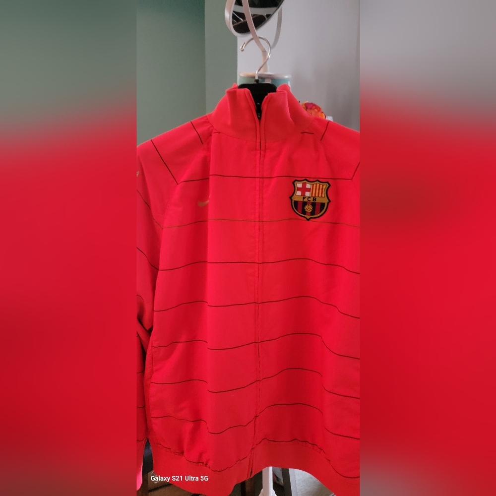 Nike Orange Bomber Jacket with FCB Logo